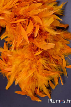 Boa piume di gallo - 10 cm - azteco dorato